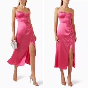 NEW Reformation Marguerite Silk Dress Flambe 2